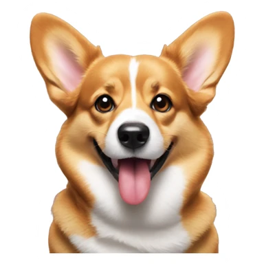 Corgi sticking out tongue sticker