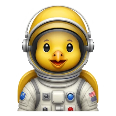 pixel-art chicken astronaut sticker
