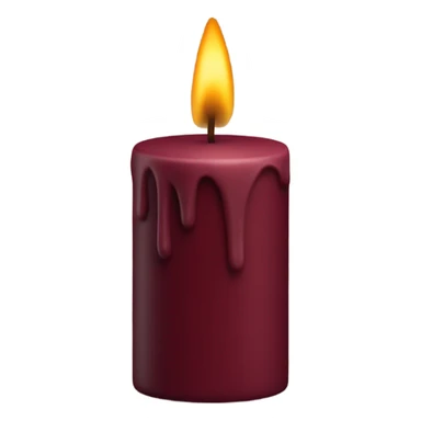 candle with maroon sticker