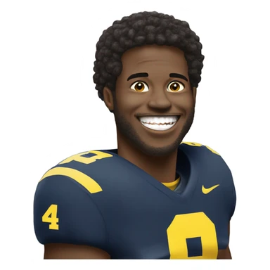 Michigan football player laughing Ohio state player sticker