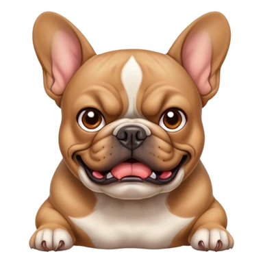 angry frenchie sticker