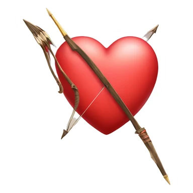 Heart wit a bow n arrow  sticker