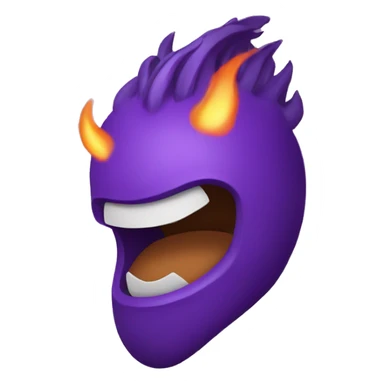 fuego morado sticker