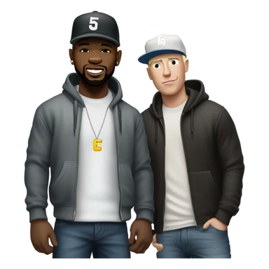 Eminem and 50 Cent sticker