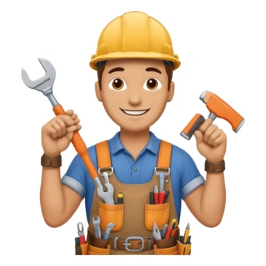 a handyman without tools sticker