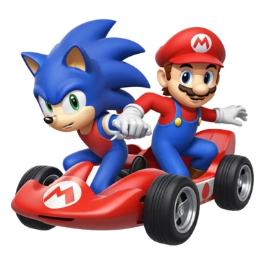 Mario vs sonic  sticker