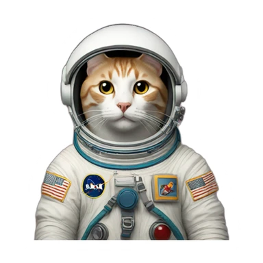 cat cosmonaut sticker