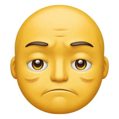 A frown face emoji with a triple chin  sticker