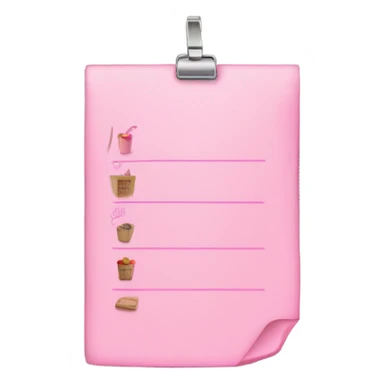 cute pink grocery list sticker