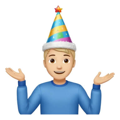 Young man doing celebration pose sticker