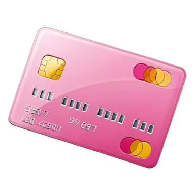 mix pink and white bank and credit card sticker