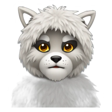 Furry costume wore by a person sticker