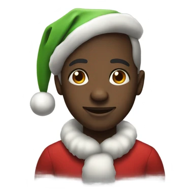 Merry Christmas black man sticker