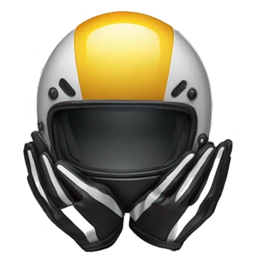 motorcycle helmet with hand facepalm sticker