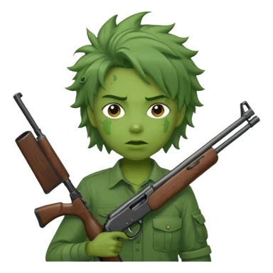 Вару персонаж комикса 13 карт с дробовиком  sticker