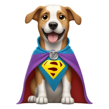 Dog in a cape sticker
