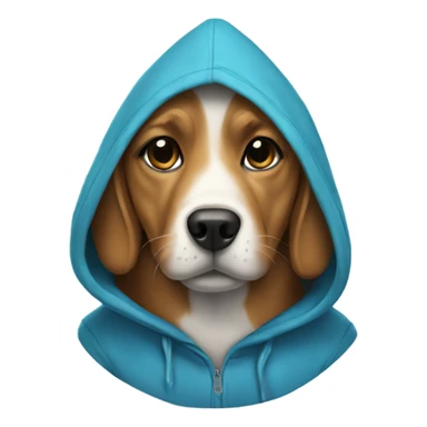 Dog wearing the hoodie  sticker