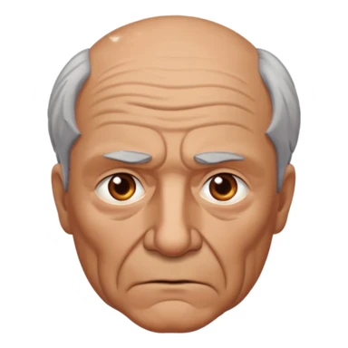 abuelo de pueblo serio y desconfiado sticker