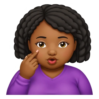 Fat black girl picking her nose sticker