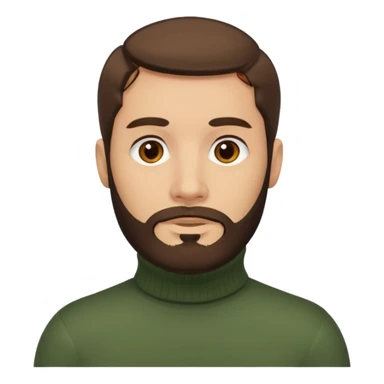 bearded man in turtle neck sticker