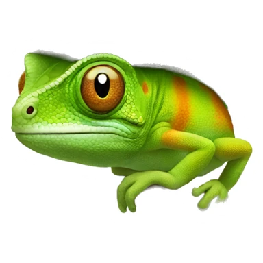 The chameleon in the hat shows OK sticker