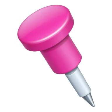 Pink push pin sticker