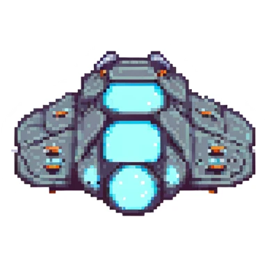 futuristic spaceship sticker