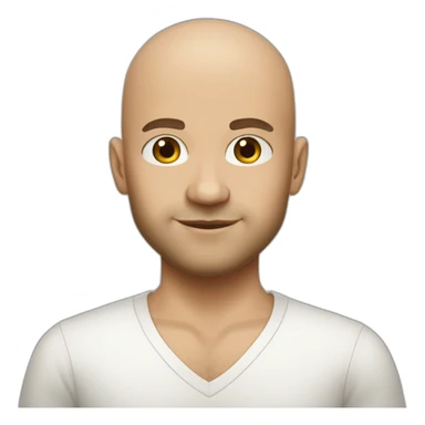 Daniel nass brazilian white skin brown hair bald sticker