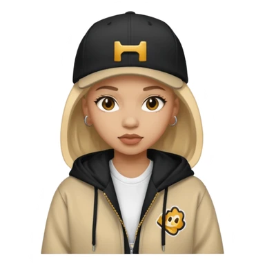 Emoji one girl hip hop  sticker