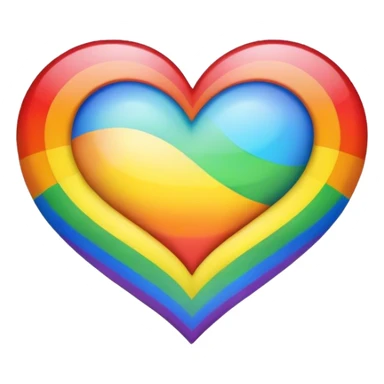 Cœur arc en ciel  sticker