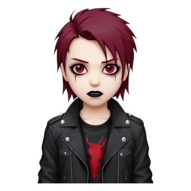 emo rockstar nonchalant vampire sticker