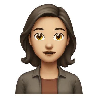 Brunette woman reach forward sticker