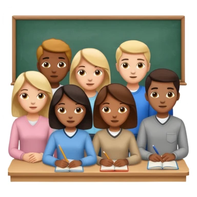estudiantes en clase sticker