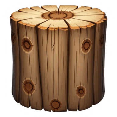 wood log sticker