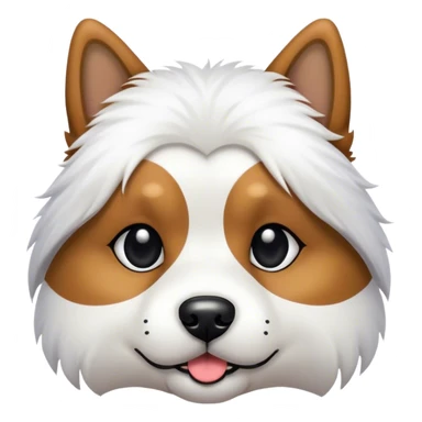 Dog white black sticker