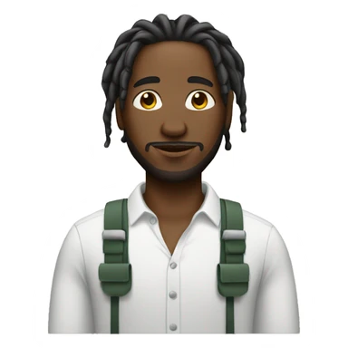Black man with dreads weeding sticker
