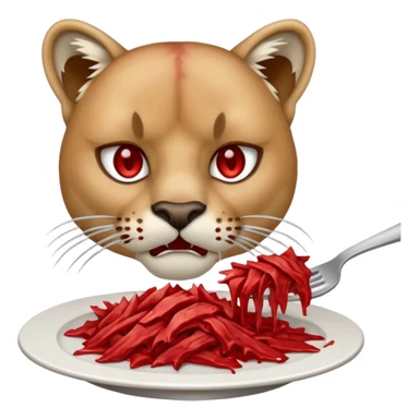 Cougar eating W sticker