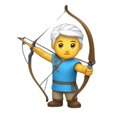 un archer avec un arc à poulie sticker