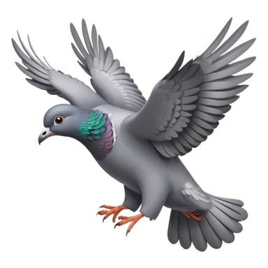 pigeon flying sticker
