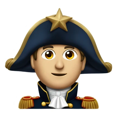 Napoleon Bonaparte wearing his hat and uniform sticker