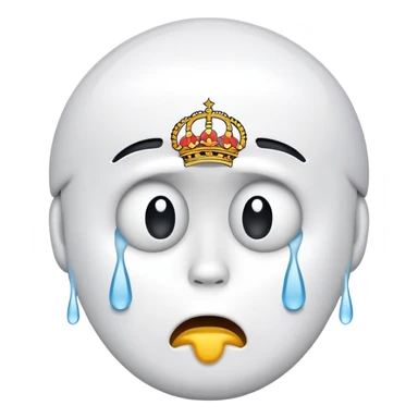 real madrid logo with crying emjoi sticker