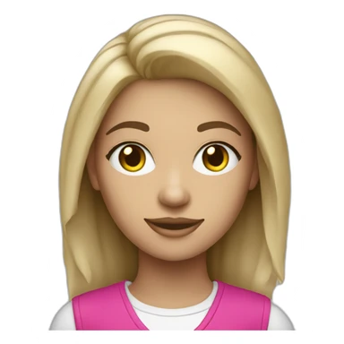 a girl designer who works at the ozone company. The company's corporate colors are blue, fuchsia and white sticker