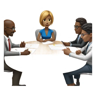 group discussion in a modern office sticker
