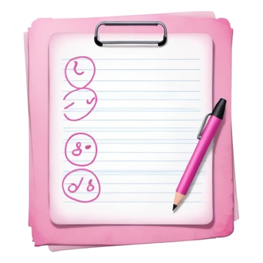 exam paper pink themed  sticker