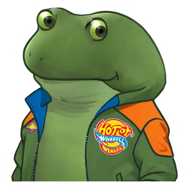 wearing a hot wheels shirt jacket sticker