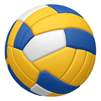 Pelota de voleibol BLANCO CON AZUL Y AMARILLO LOS 3 COLORES sticker