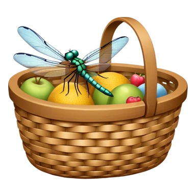 Dragonfly basket sticker