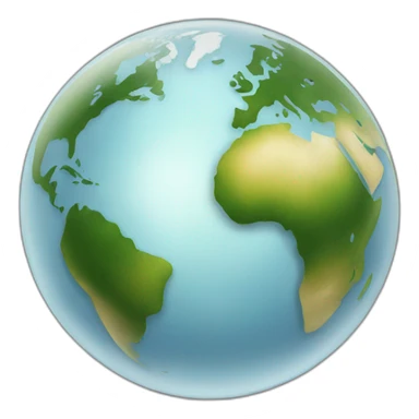 world globe realistic sticker