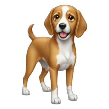 Chien sur un oiseau sticker