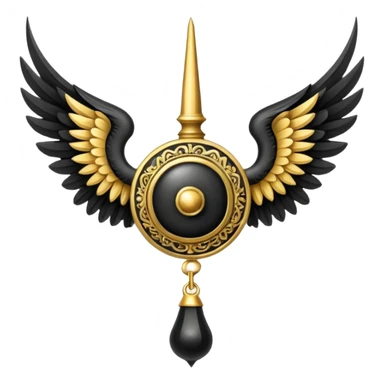 Holy Emblem with black wings and horn sticker